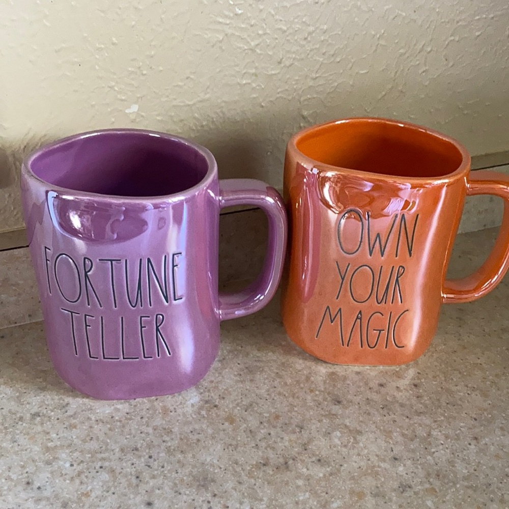 Rae Dunn Halloween iridescent mugs